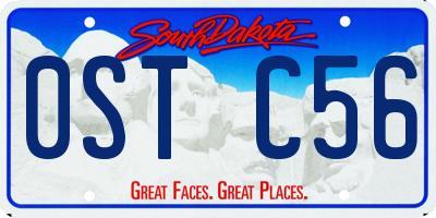 SD license plate 0STC56