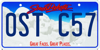 SD license plate 0STC57