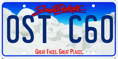 SD license plate 0STC60
