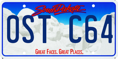SD license plate 0STC64