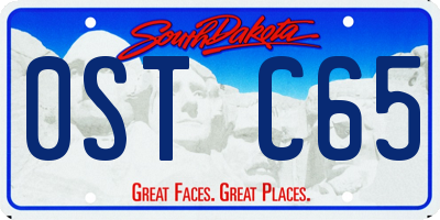SD license plate 0STC65