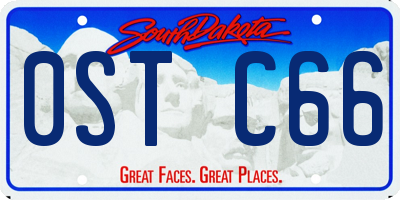 SD license plate 0STC66