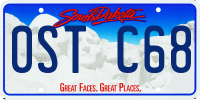 SD license plate 0STC68