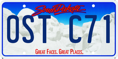 SD license plate 0STC71
