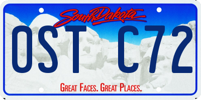SD license plate 0STC72