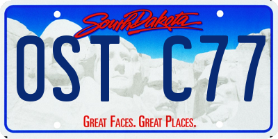 SD license plate 0STC77