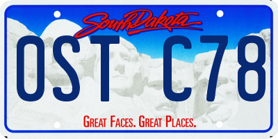 SD license plate 0STC78