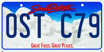 SD license plate 0STC79
