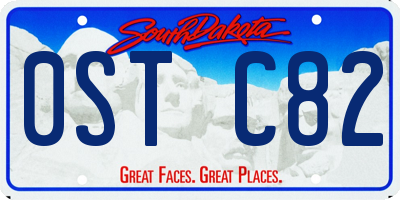 SD license plate 0STC82