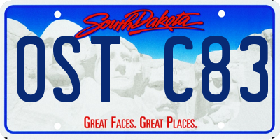 SD license plate 0STC83