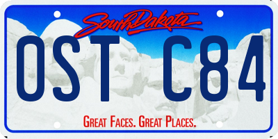 SD license plate 0STC84