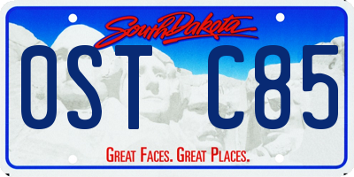 SD license plate 0STC85