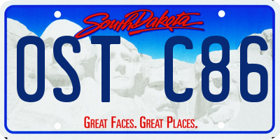 SD license plate 0STC86