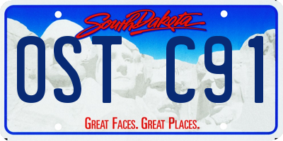 SD license plate 0STC91