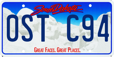 SD license plate 0STC94