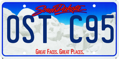 SD license plate 0STC95