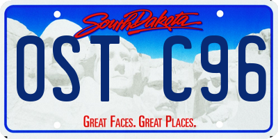 SD license plate 0STC96