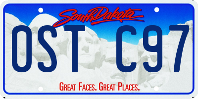 SD license plate 0STC97