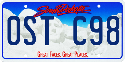 SD license plate 0STC98