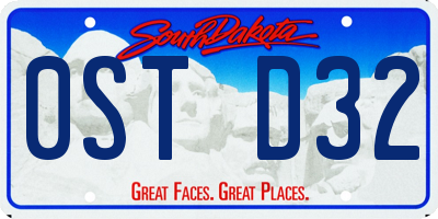 SD license plate 0STD32