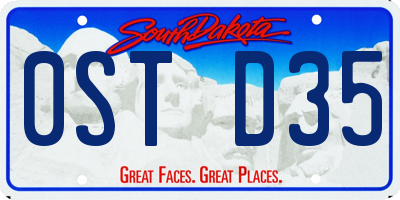 SD license plate 0STD35