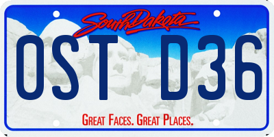 SD license plate 0STD36