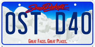 SD license plate 0STD40