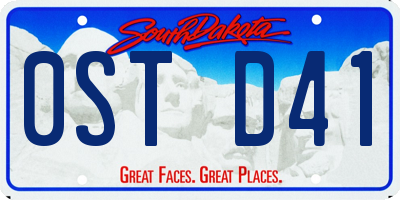 SD license plate 0STD41