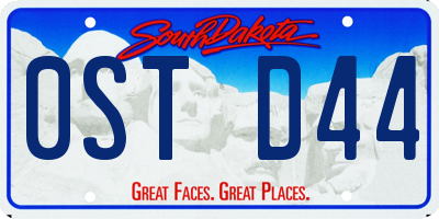 SD license plate 0STD44