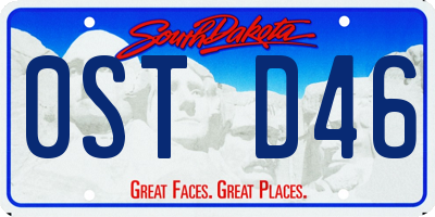 SD license plate 0STD46