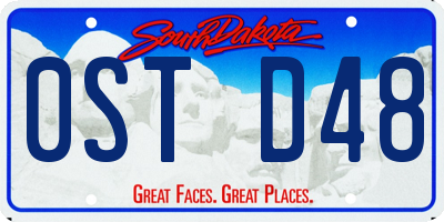 SD license plate 0STD48