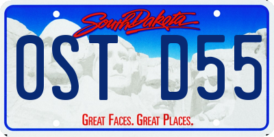 SD license plate 0STD55