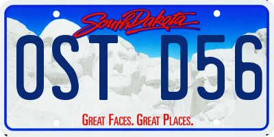 SD license plate 0STD56