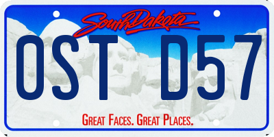SD license plate 0STD57