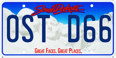 SD license plate 0STD66