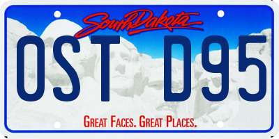 SD license plate 0STD95