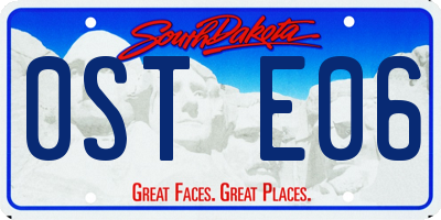 SD license plate 0STE06