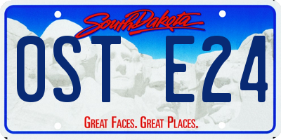 SD license plate 0STE24
