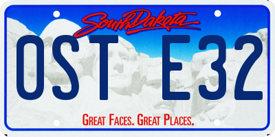 SD license plate 0STE32