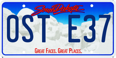SD license plate 0STE37