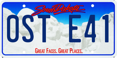 SD license plate 0STE41