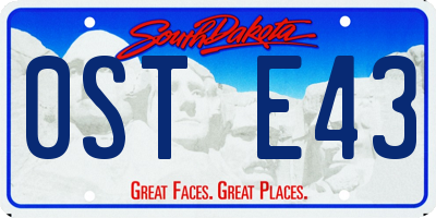 SD license plate 0STE43
