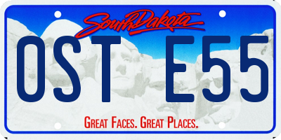 SD license plate 0STE55