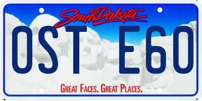 SD license plate 0STE60