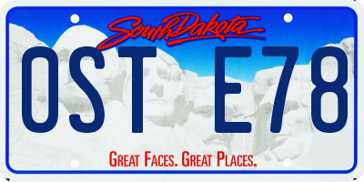 SD license plate 0STE78