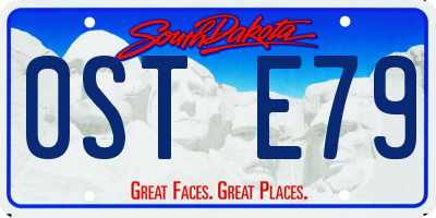 SD license plate 0STE79