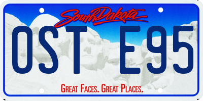 SD license plate 0STE95