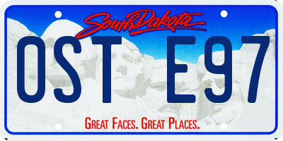 SD license plate 0STE97