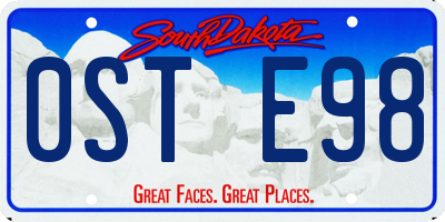 SD license plate 0STE98