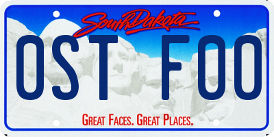 SD license plate 0STF00